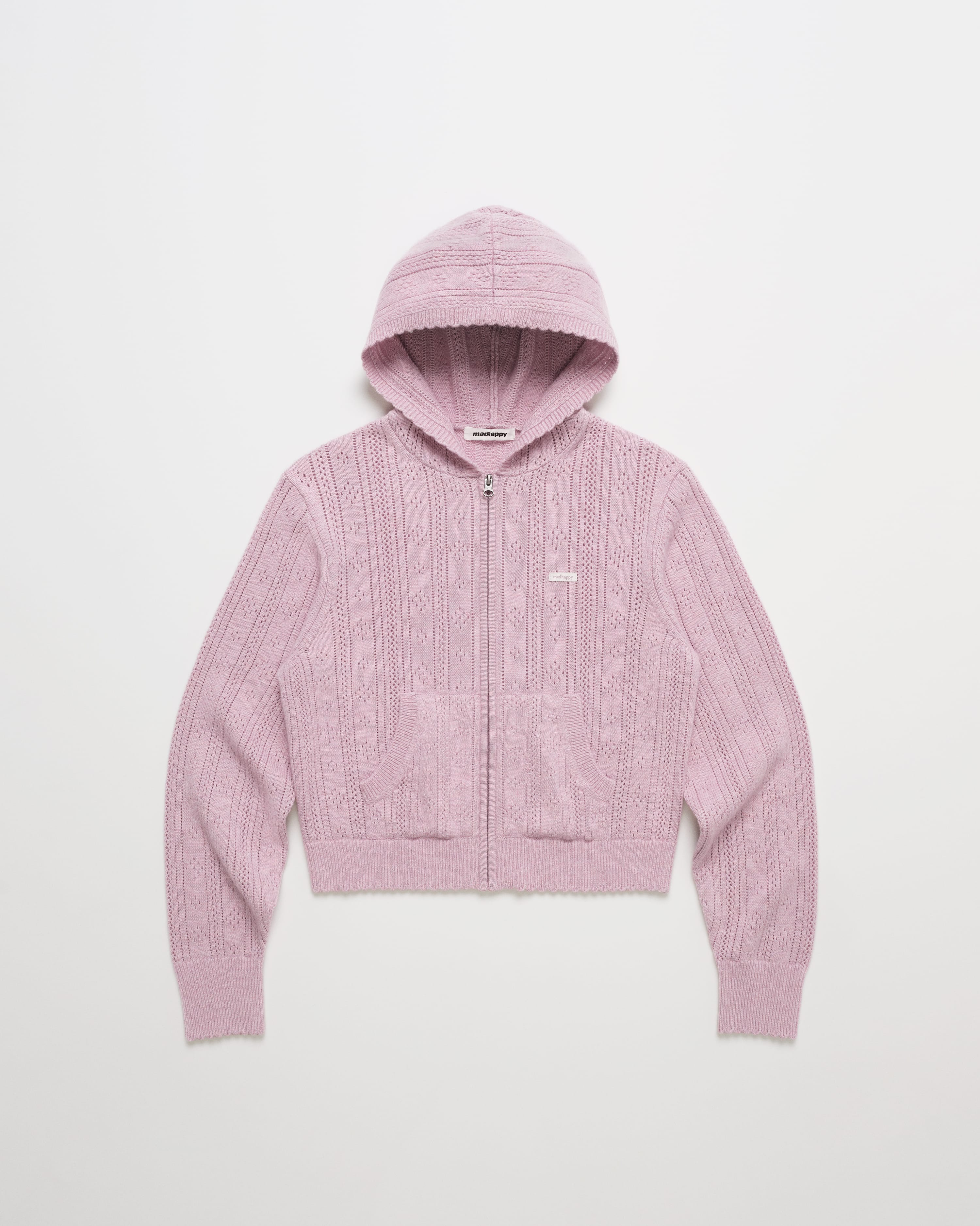 Pointelle Sweater Zip Up | Madhappy