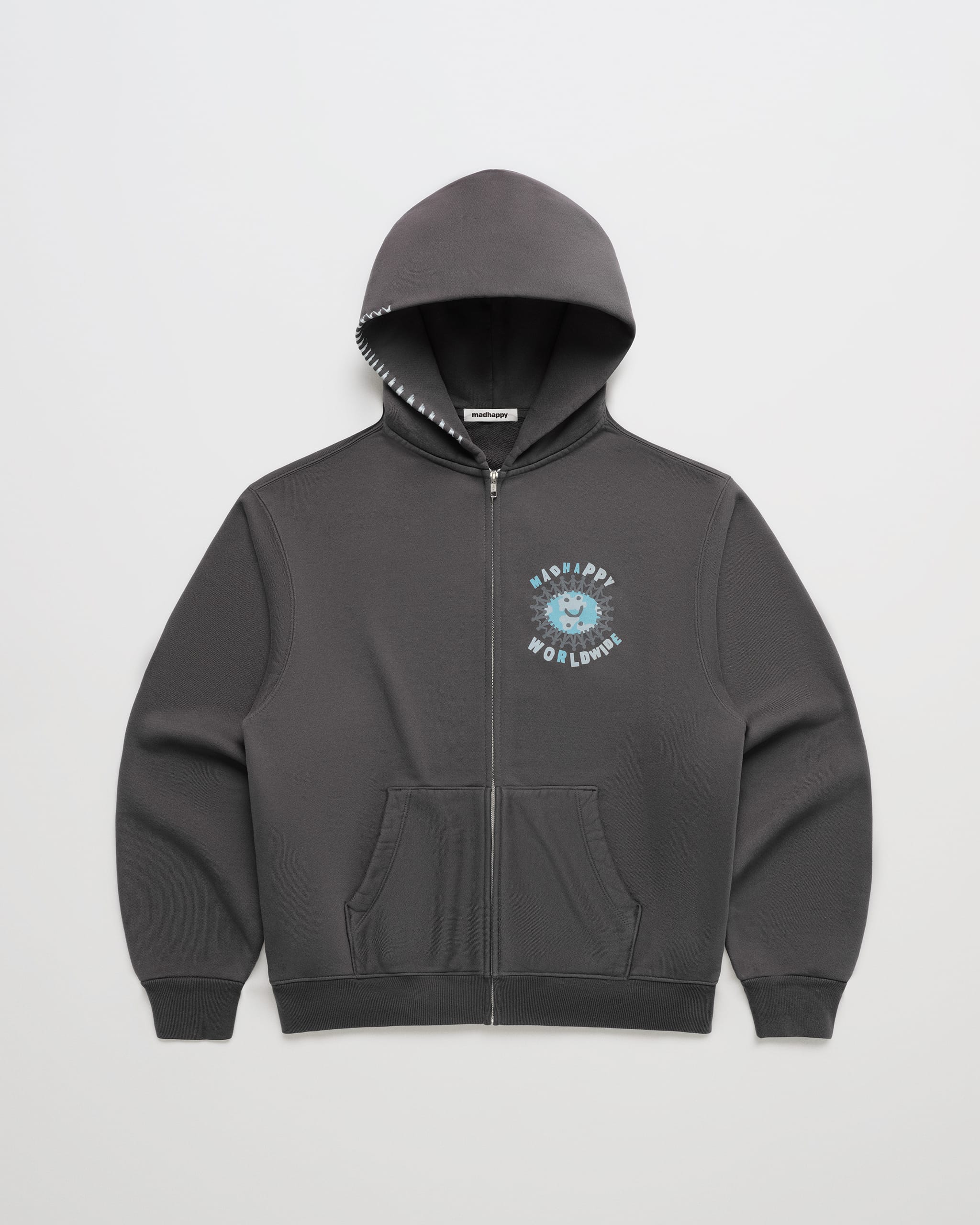 Globe Fleece Zip Up | Madhappy