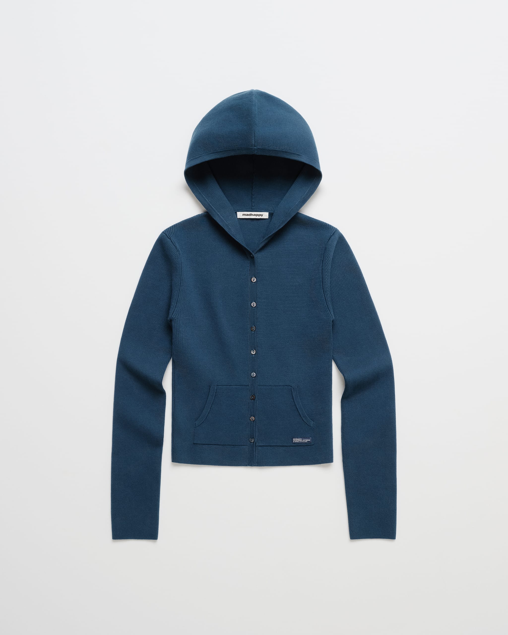 Ribbed Knit Hooded Cardigan | Madhappy