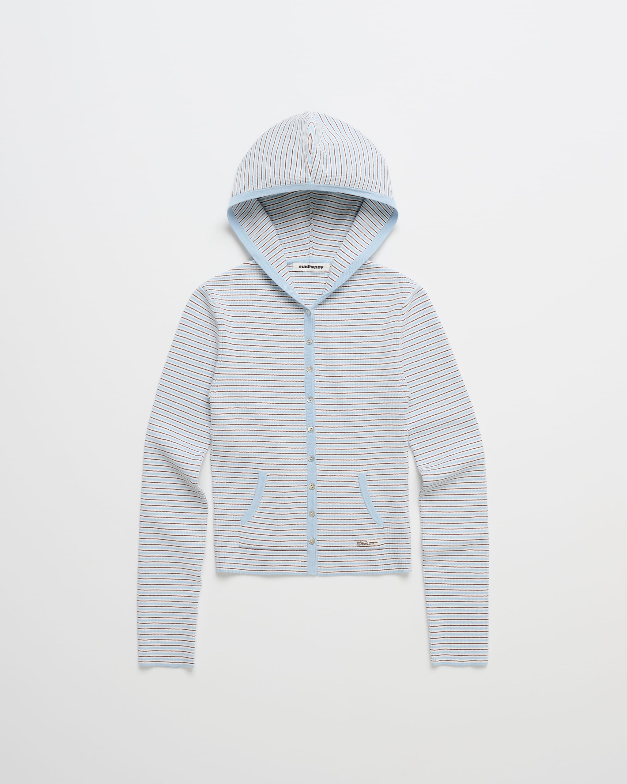 Ribbed Knit Hooded Cardigan | Madhappy