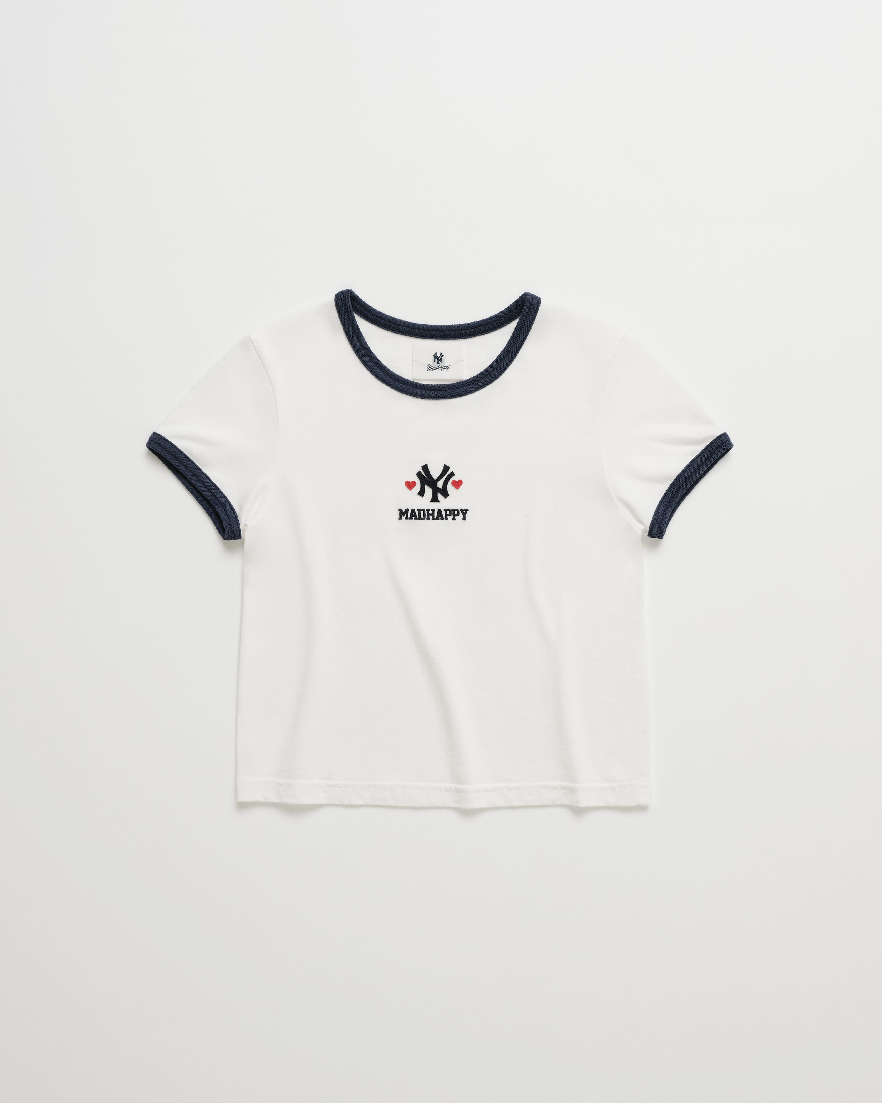 Yankees Heart Shrunken Ringer Tee | Madhappy