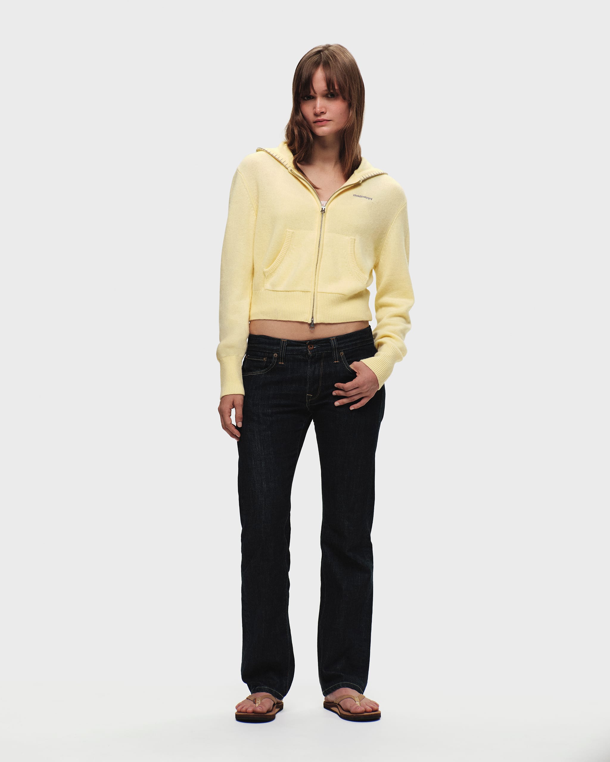 Classics Shrunken Sweater Full Zip Hoodie | Madhappy