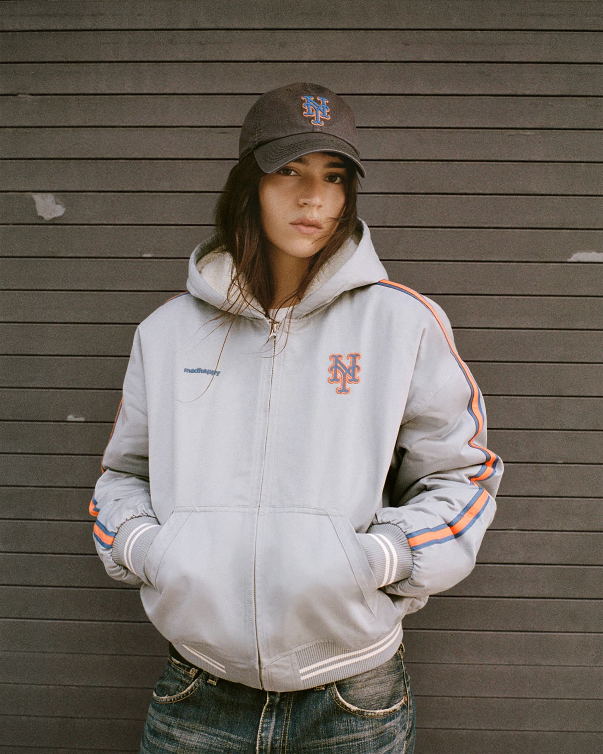 Mets Hooded Baseball Jacket | Madhappy
