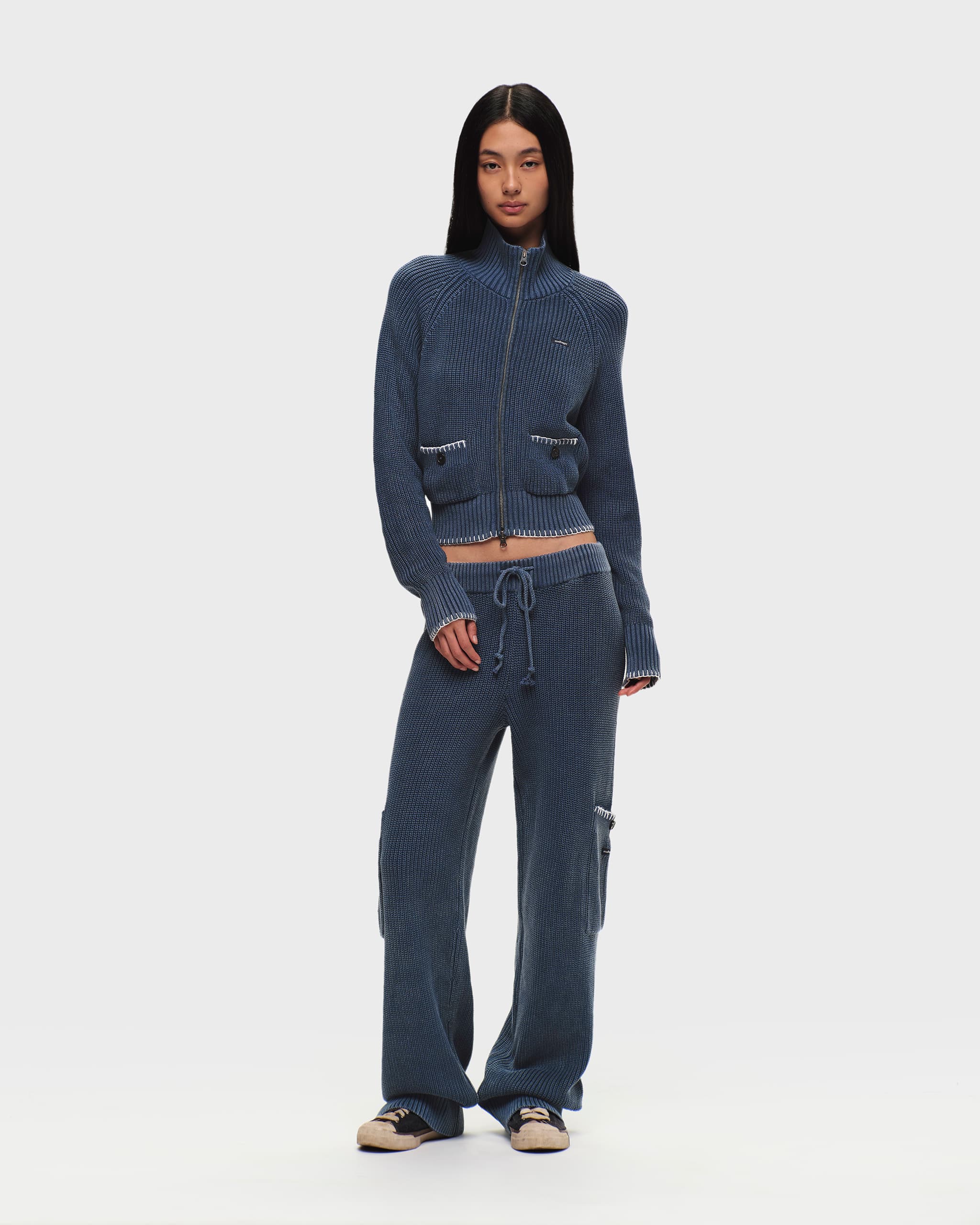 Washed Knit Full Zip | Madhappy