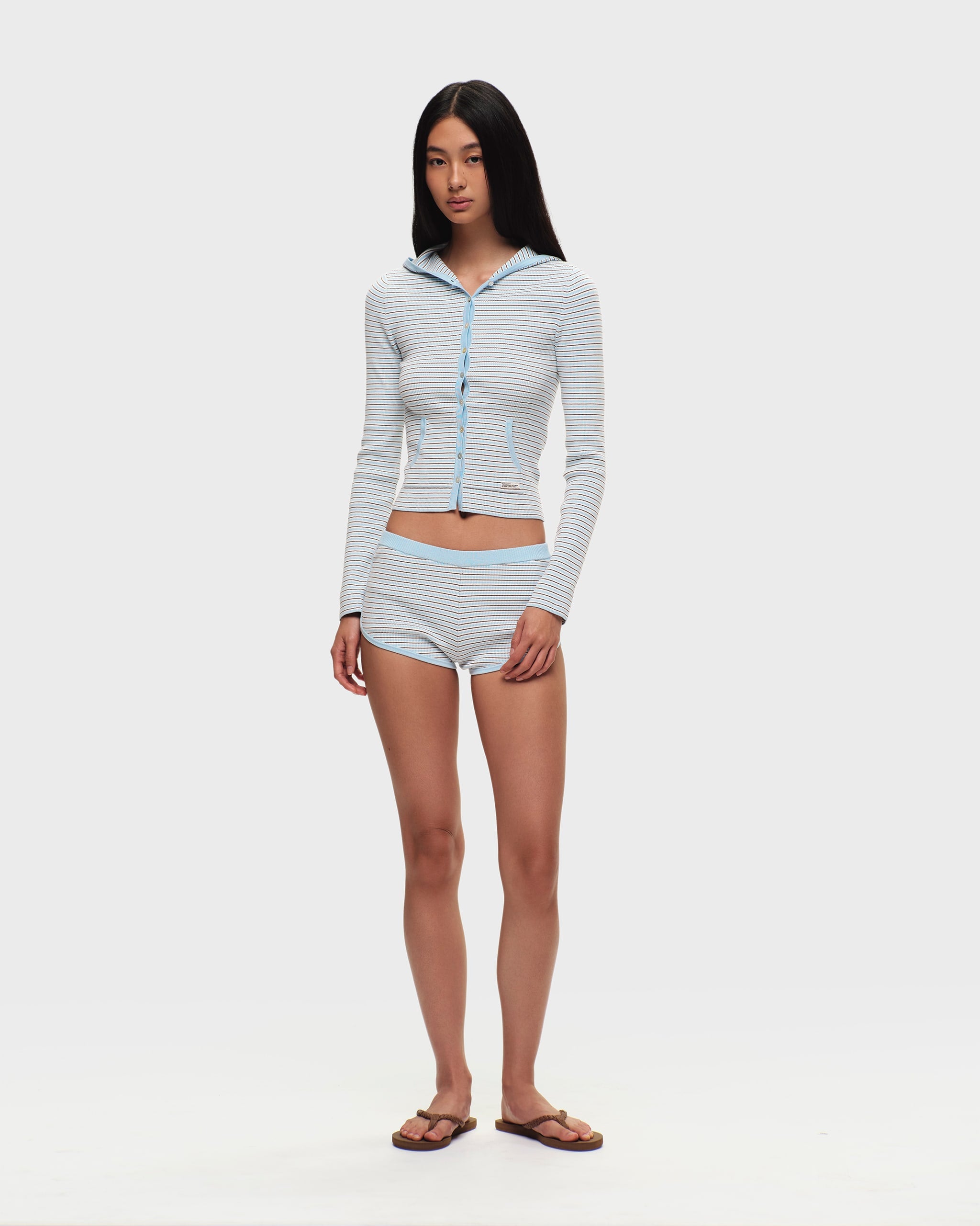 Ribbed Knit Hooded Cardigan | Madhappy