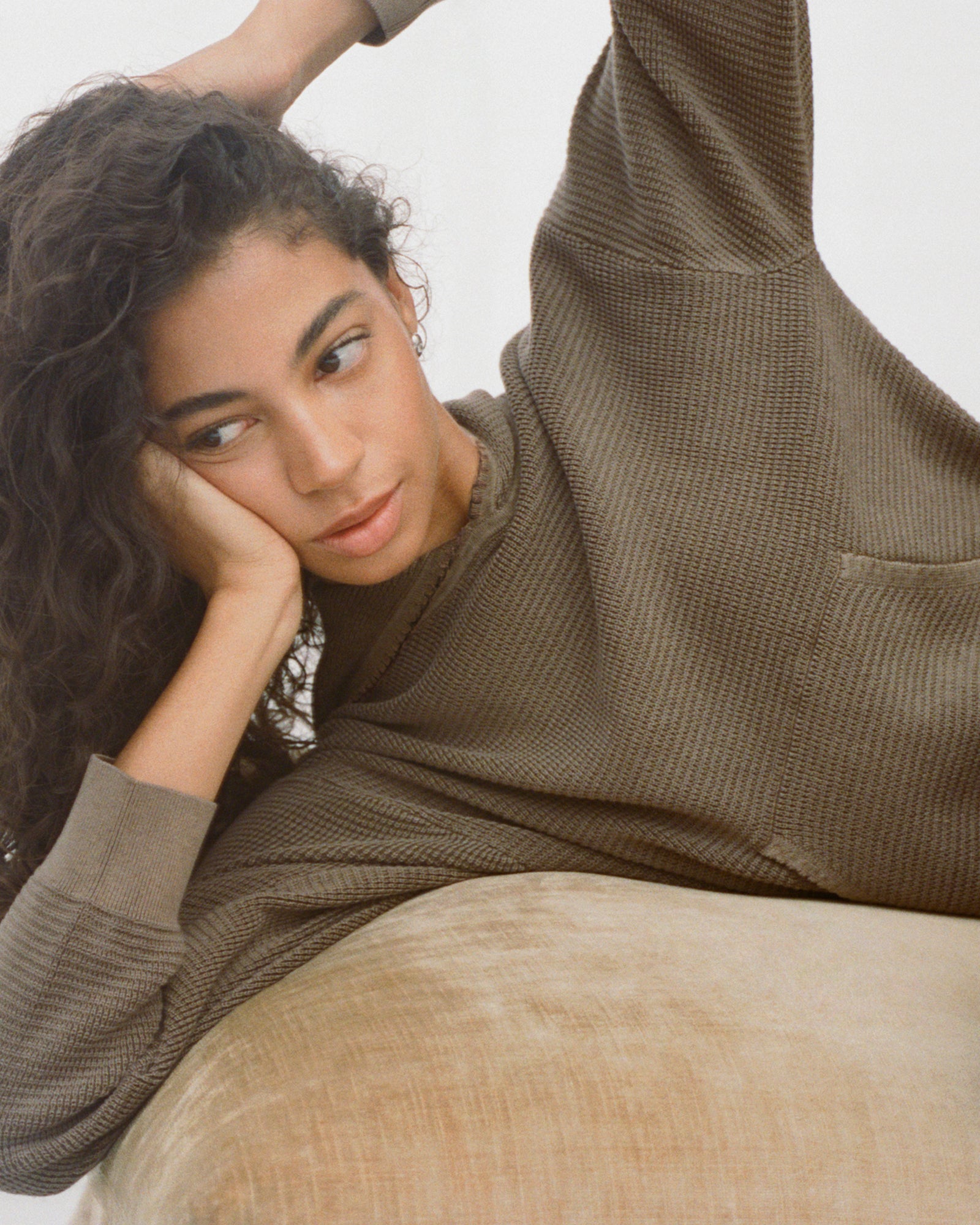 Guest In Residence Waffle Knit Hoodie