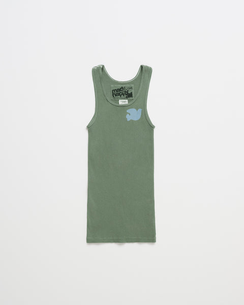 FREECITY　フリーシティ　リブ　タンクトップ　カーキ　３　キムタク　バード FREECITY Tank Top | Madhappy