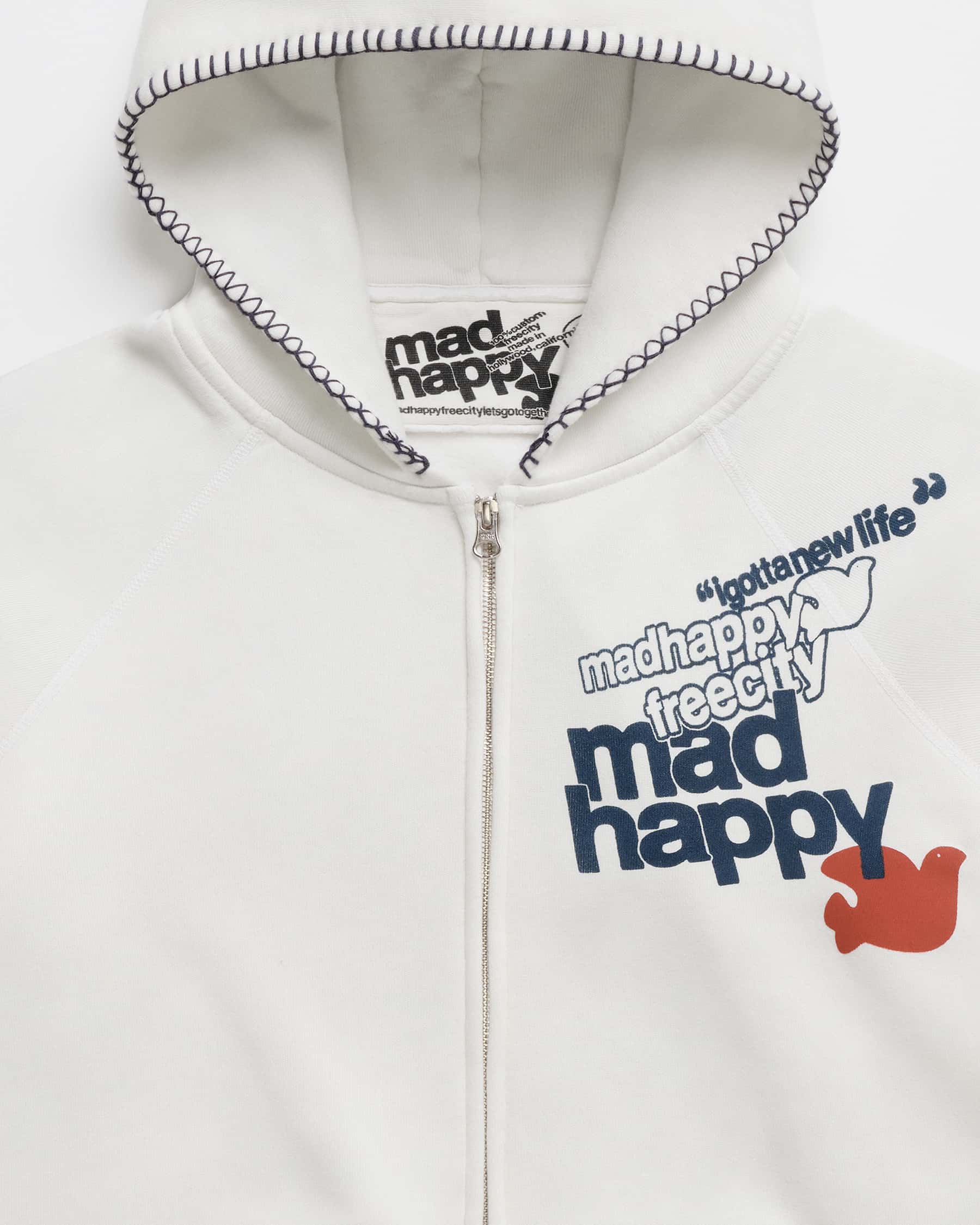 FREECITY パーカー　フリーシティ　白　ホワイト FREECITY TOGETHERFOREVER Zip Up | Madhappy