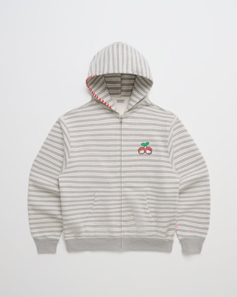 Hello Kitty® Cherries Stripe Midweight Fleece Zip Up | Madhappy
