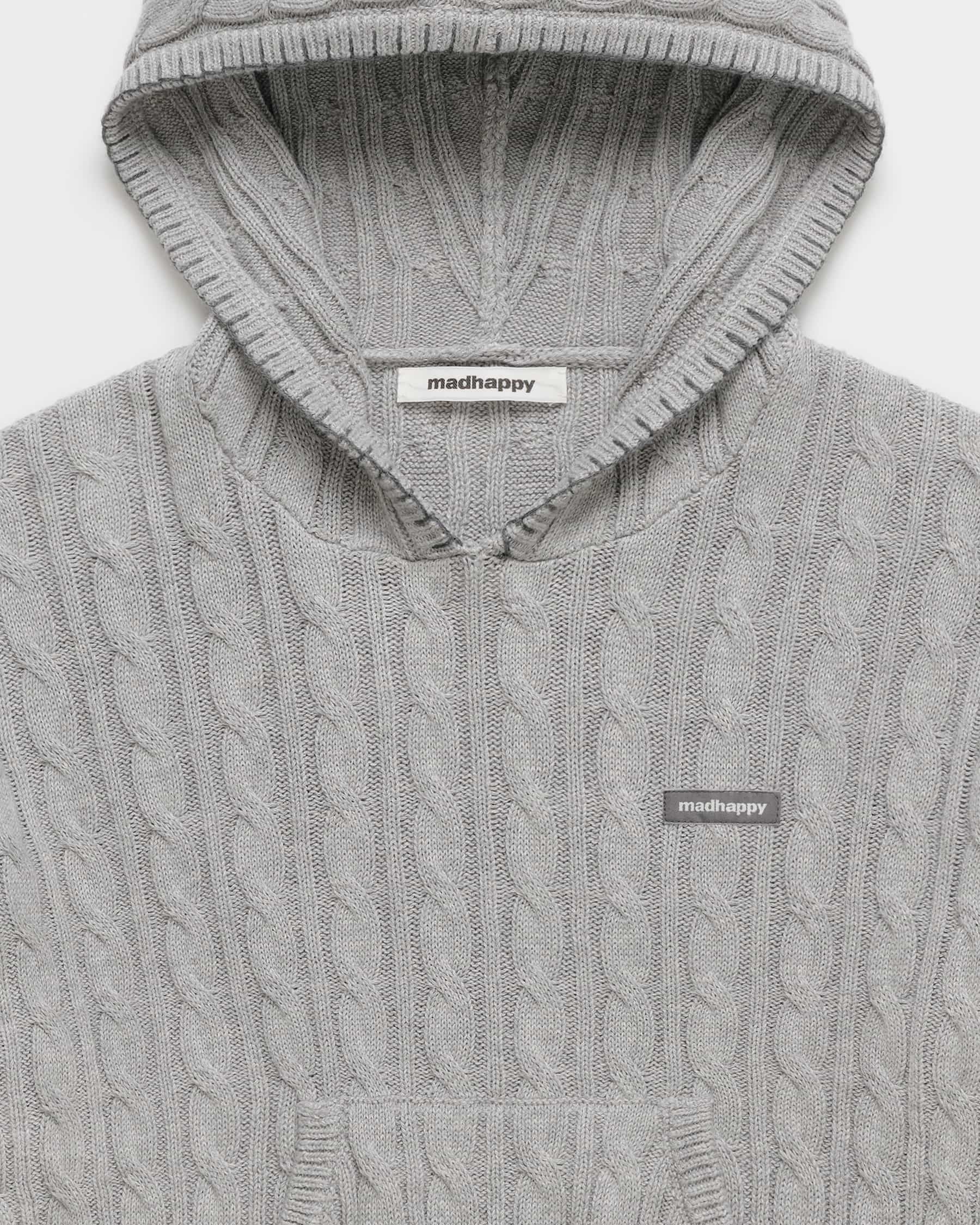 Heritage Classics Washed Cable Knit Hoodie | Madhappy