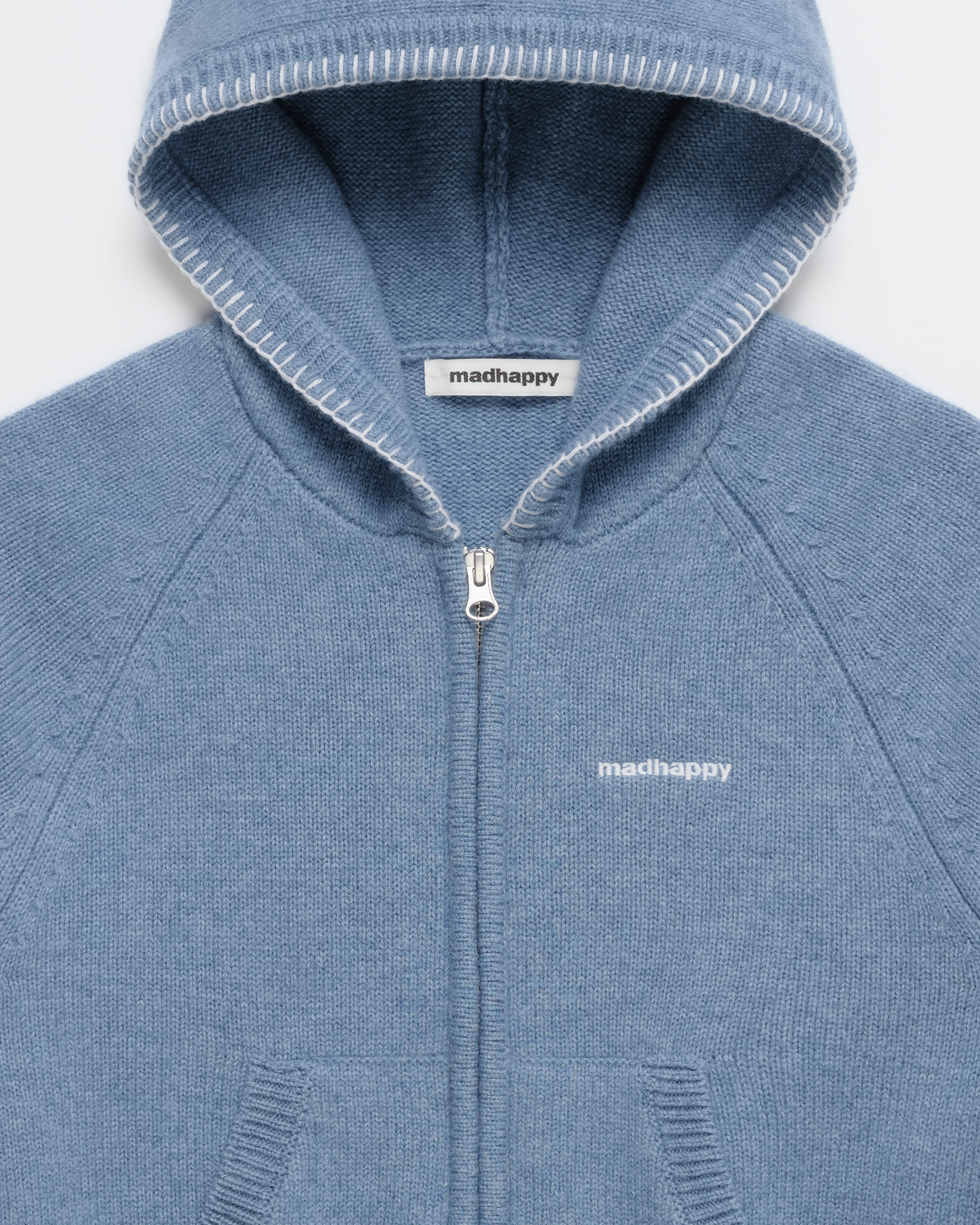 Fuzzy Sweater Full Zip Hoodie | Madhappy