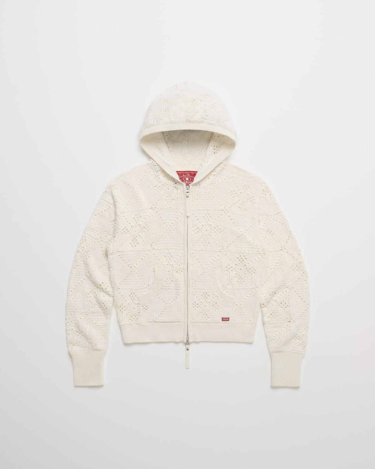 Lucky Crochet Zip Up – Porcelain