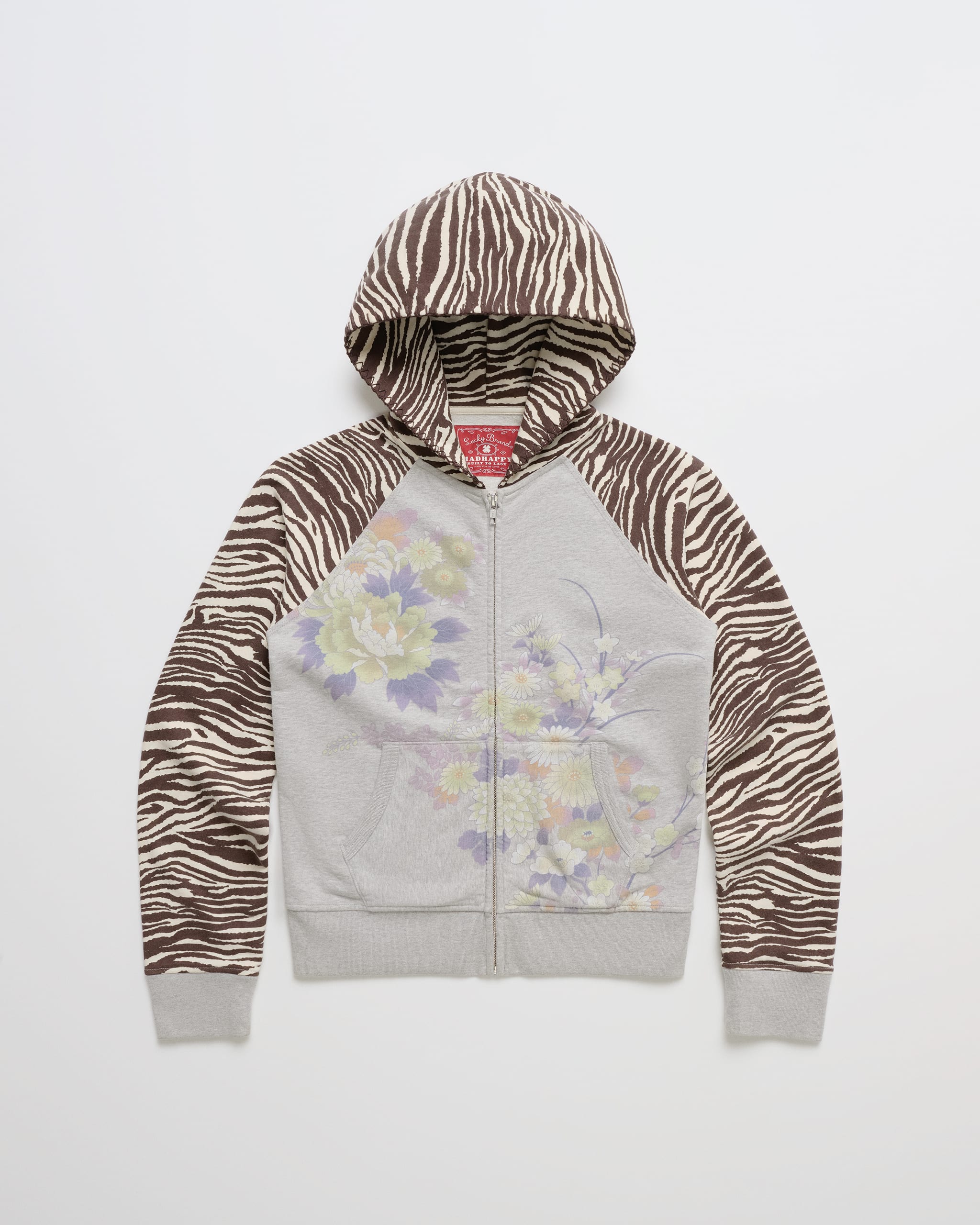 Lucky Floral Shrunken Zip Up | Madhappy