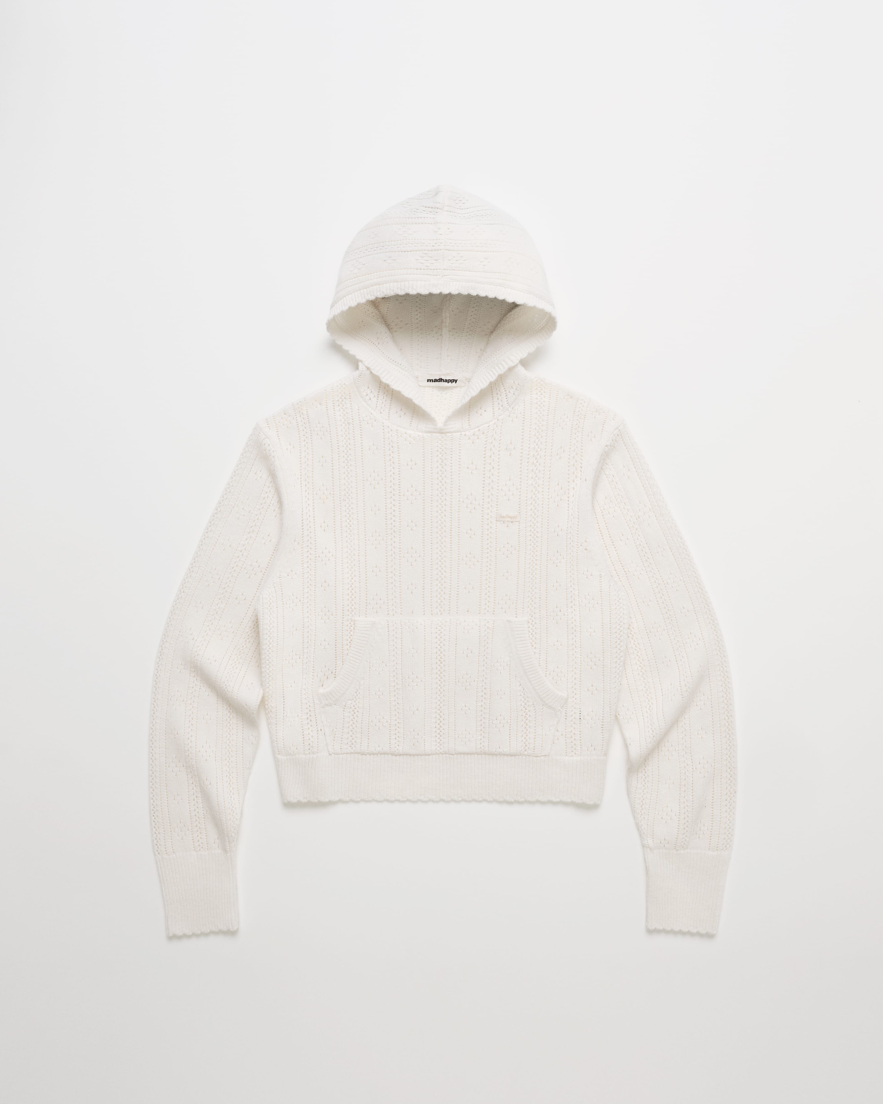 Pointelle Pullover Sweater Hoodie | Madhappy