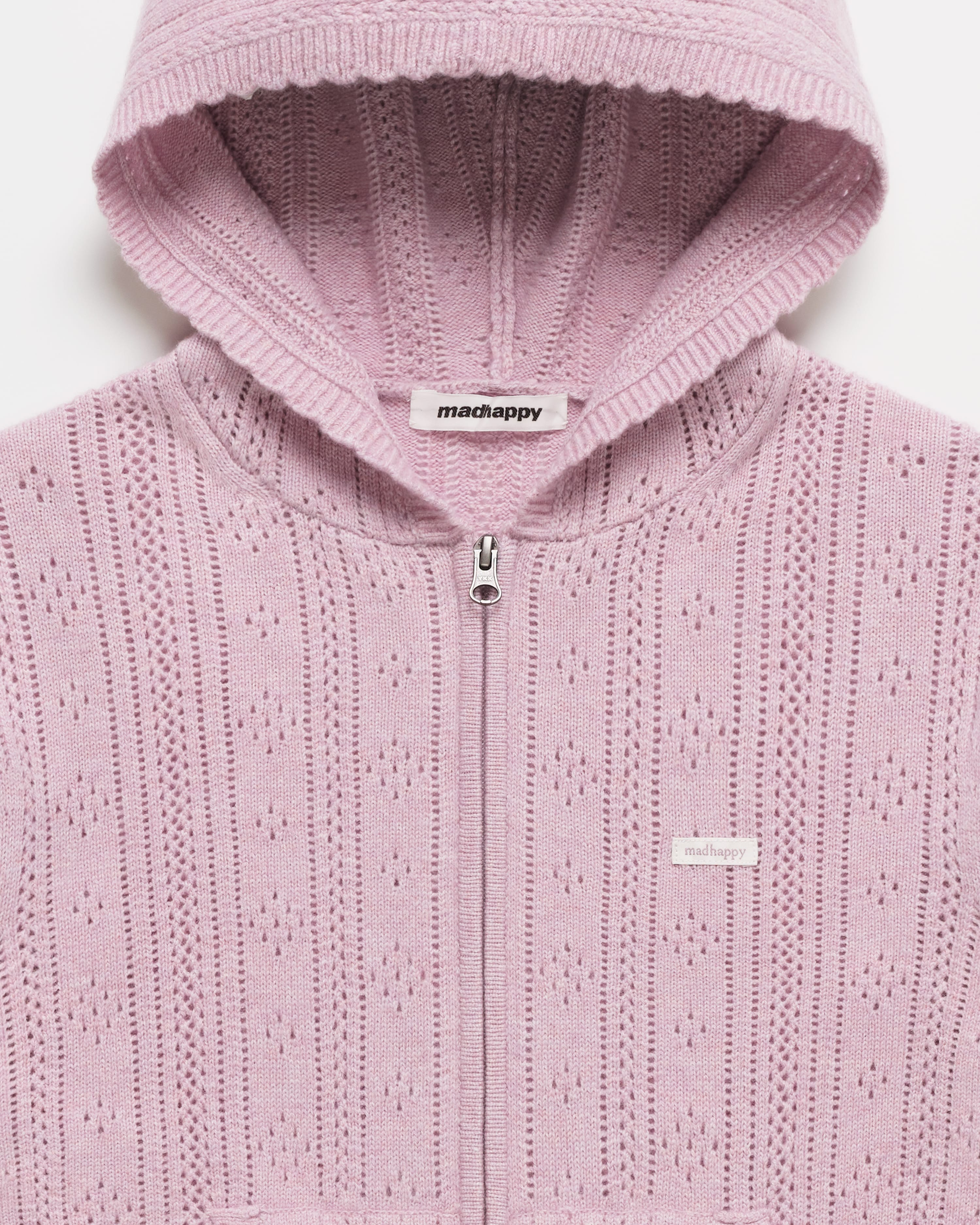 Pointelle Sweater Zip Up | Madhappy