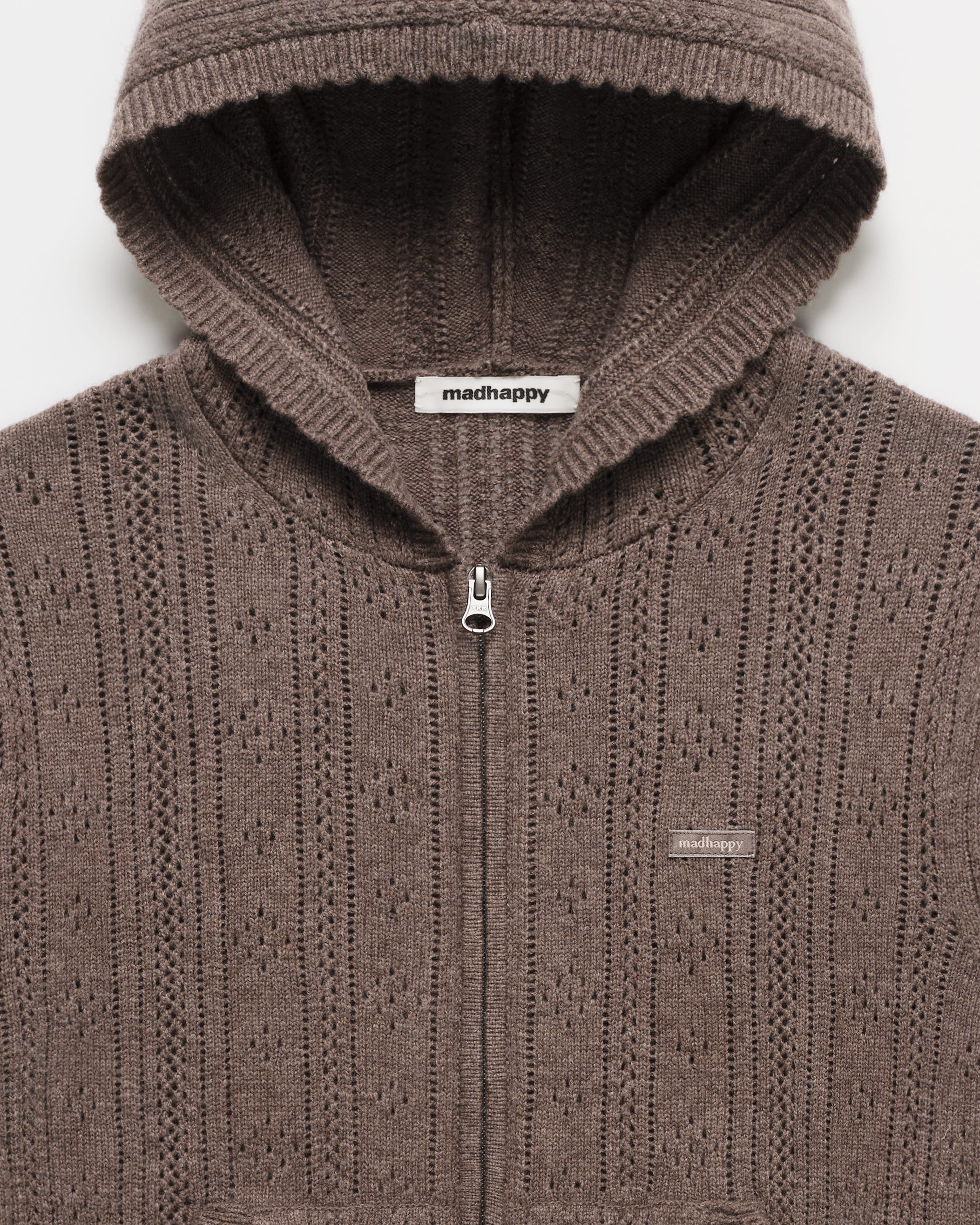 Pointelle Sweater Zip Up | Madhappy