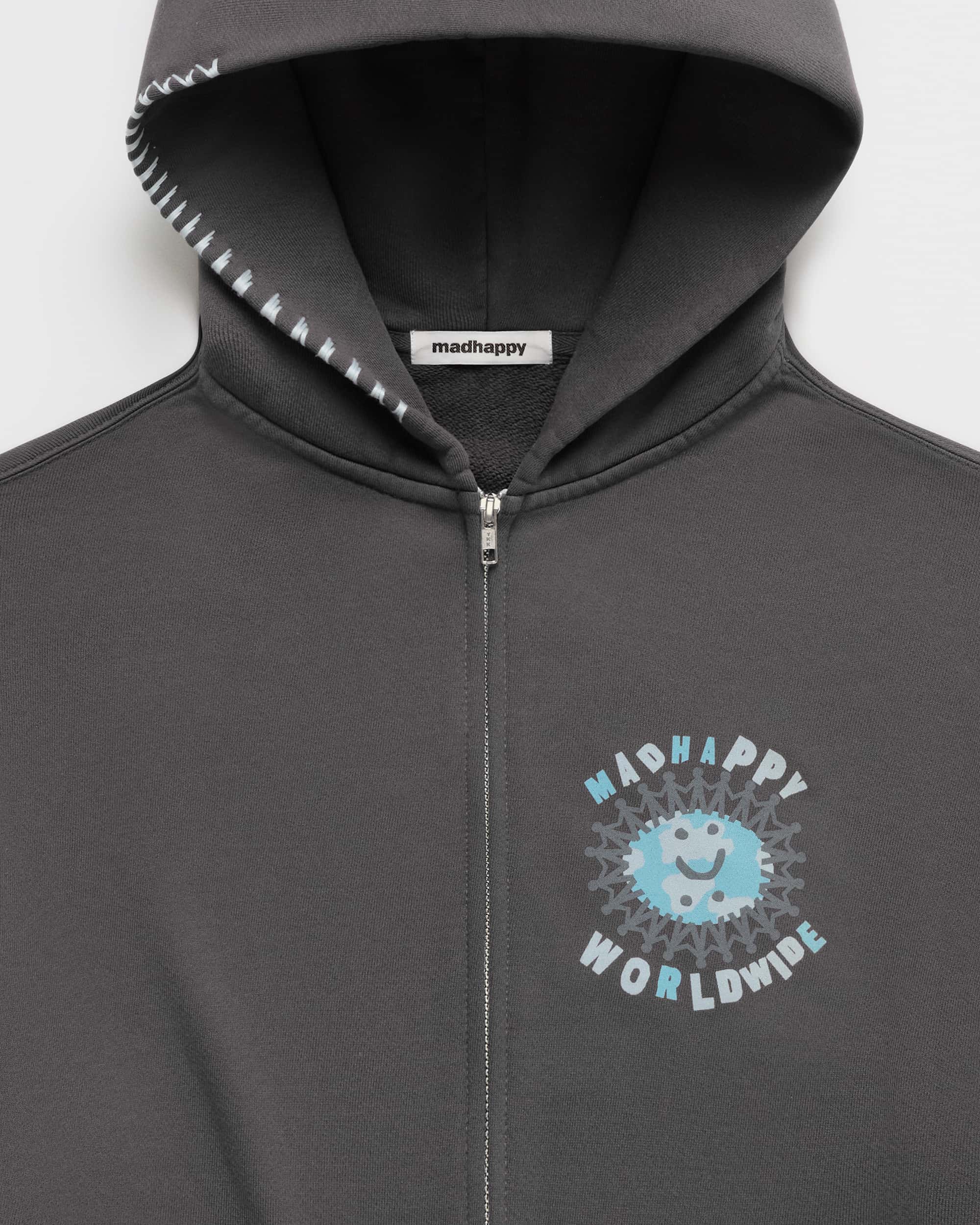Globe Fleece Zip Up | Madhappy