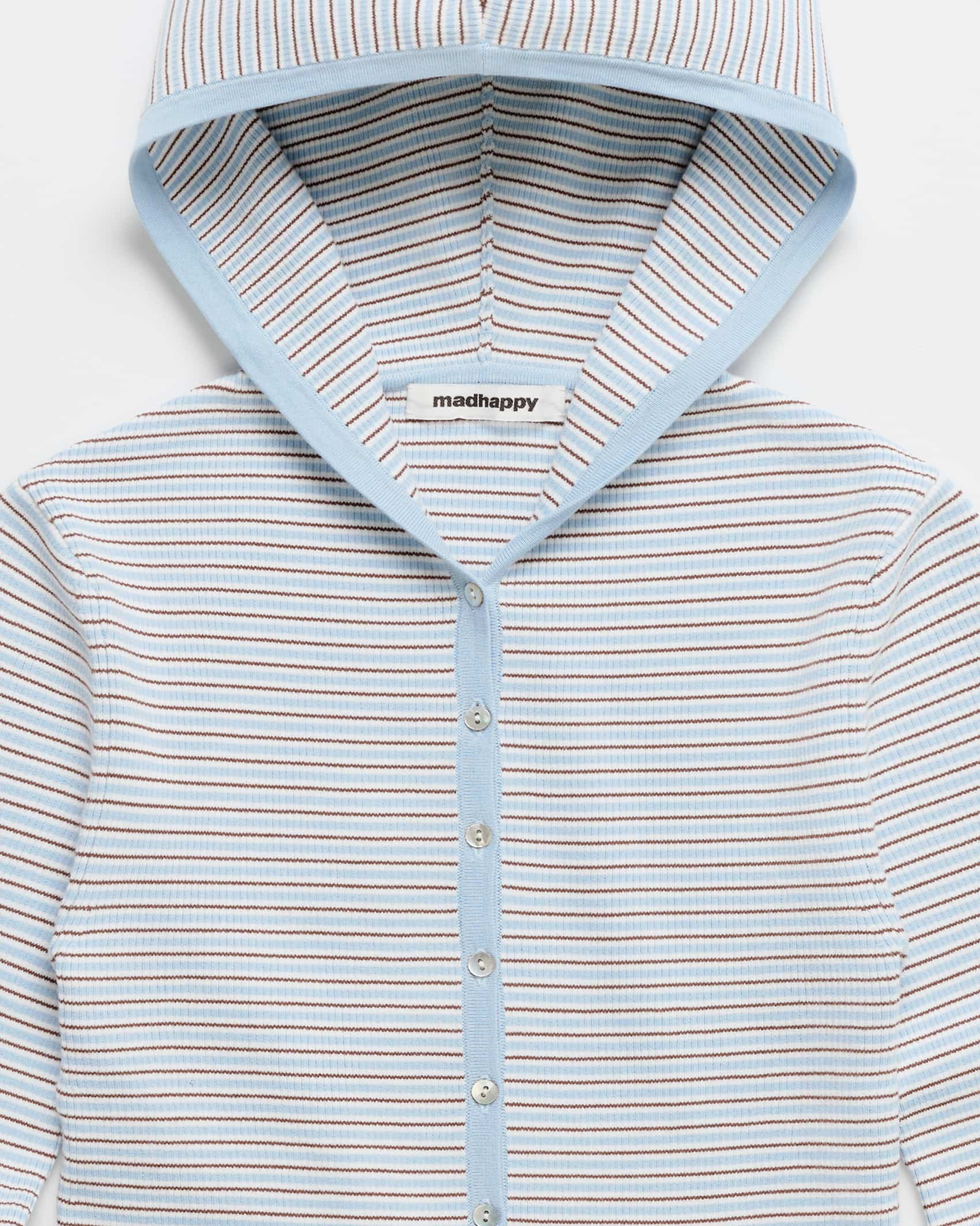 Ribbed Knit Hooded Cardigan | Madhappy