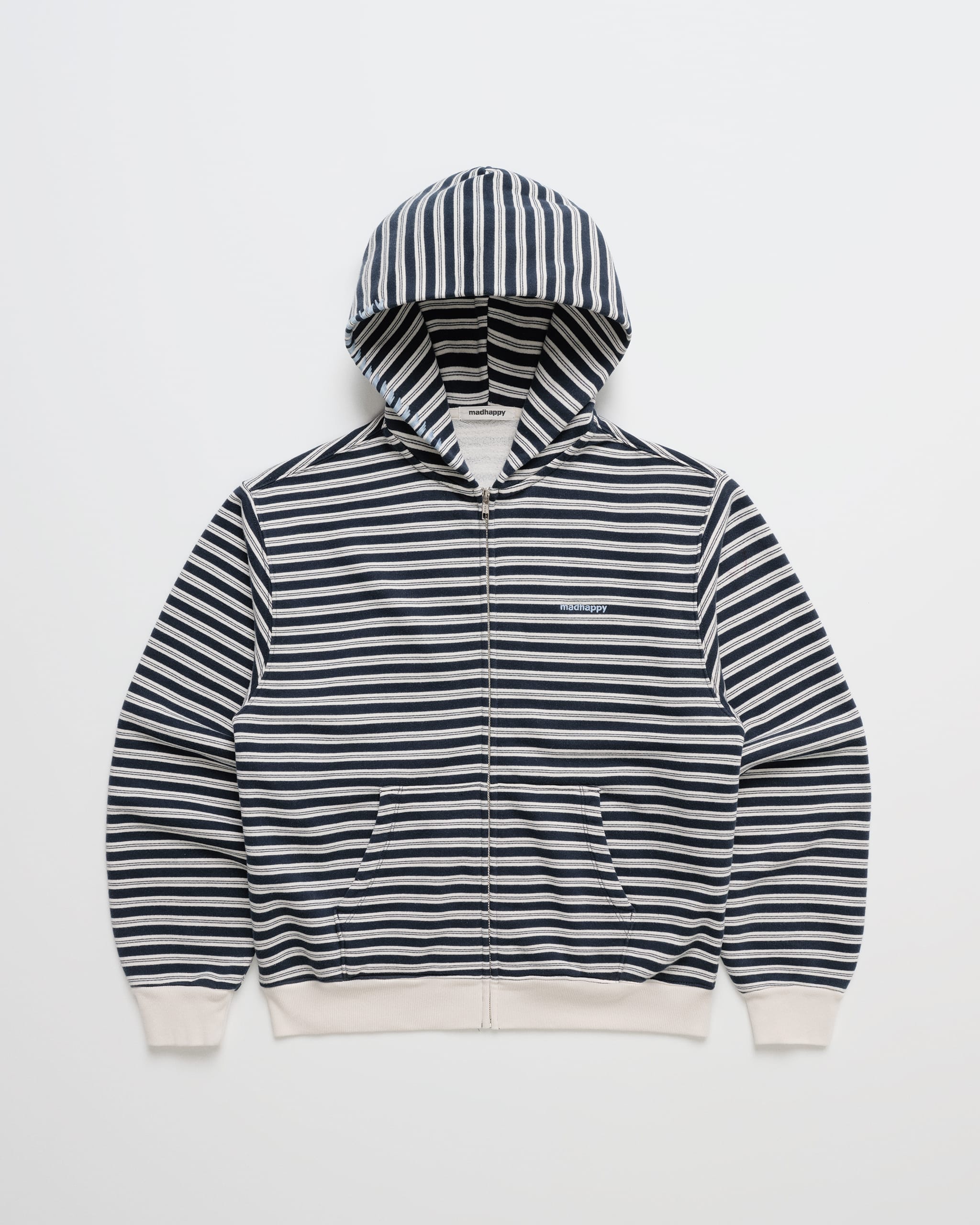 Striped Midweight Fleece Zip Up | Madhappy