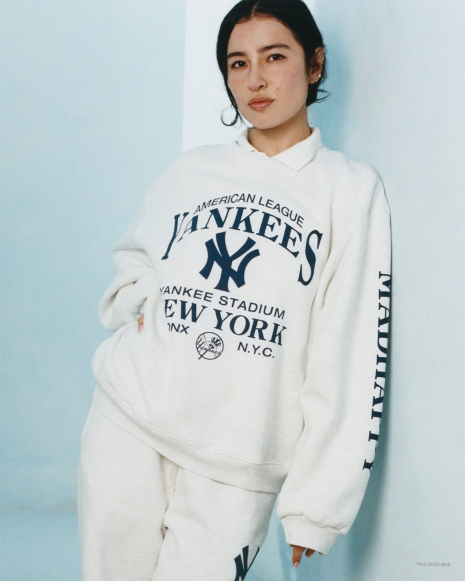 Yankees High Rib Crewneck | Madhappy