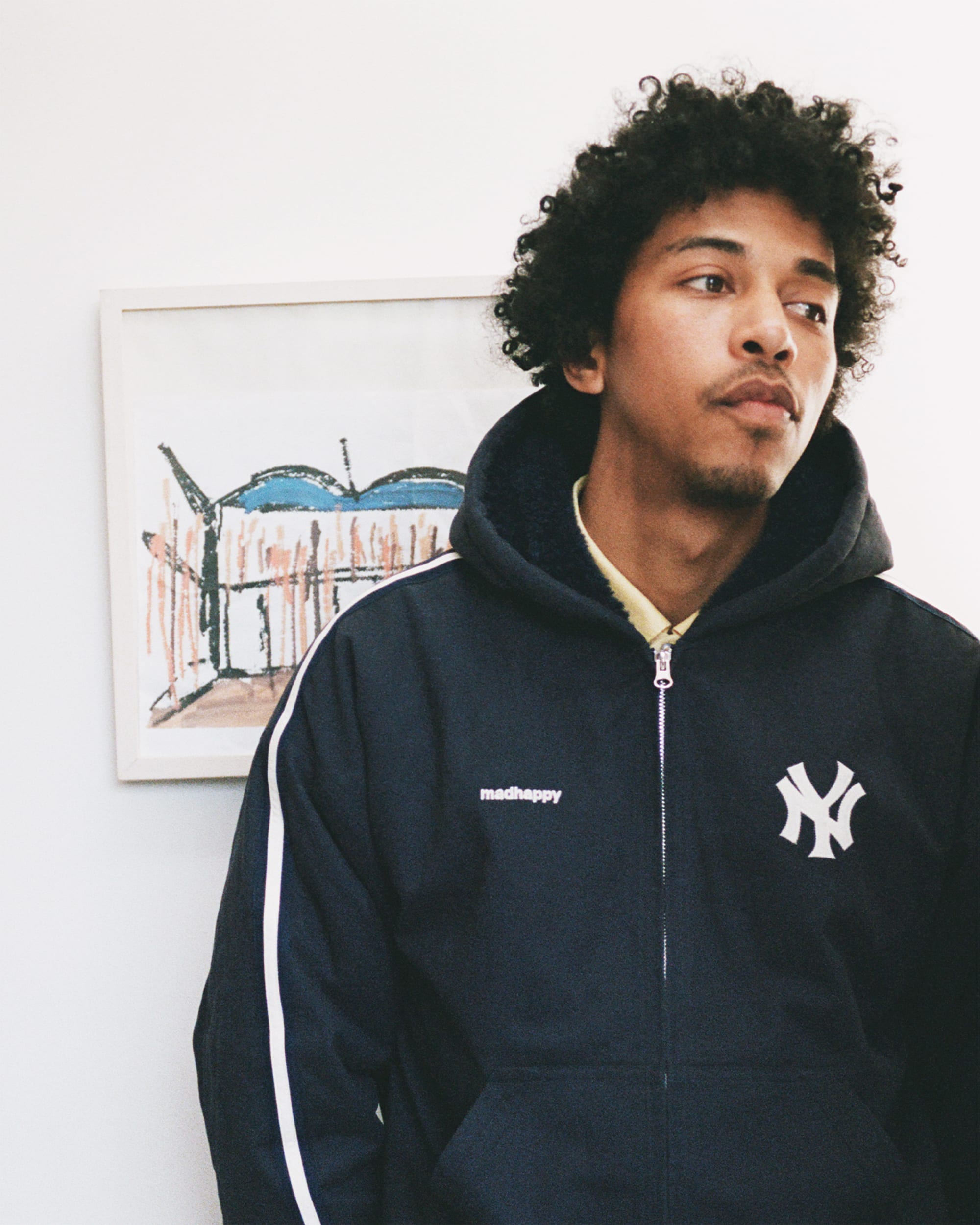 Yankees Hooded Baseball Jacket | Madhappy