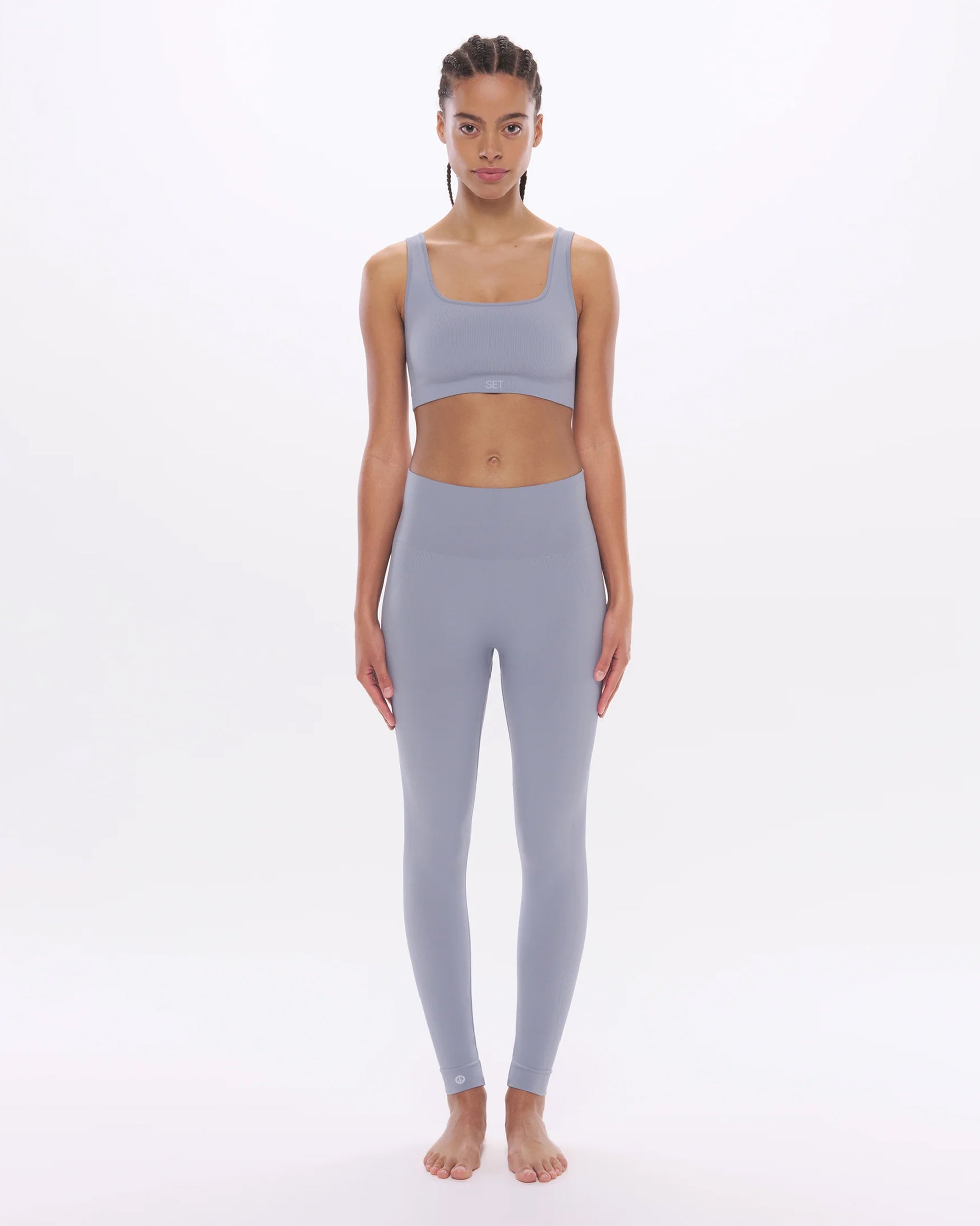 SET Active - Kiwi Ribbed V Bra (Available in XS, S, M) + SCULPTFLEX™  Leggings (Available in All Sizes) Tap + Shop